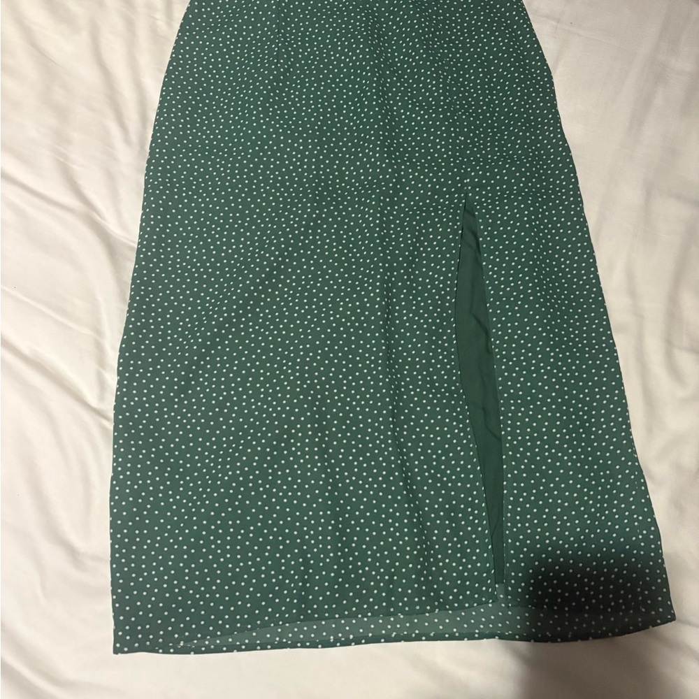 Abercrombie & Fitch Green Polka Dot Pencil Skirt